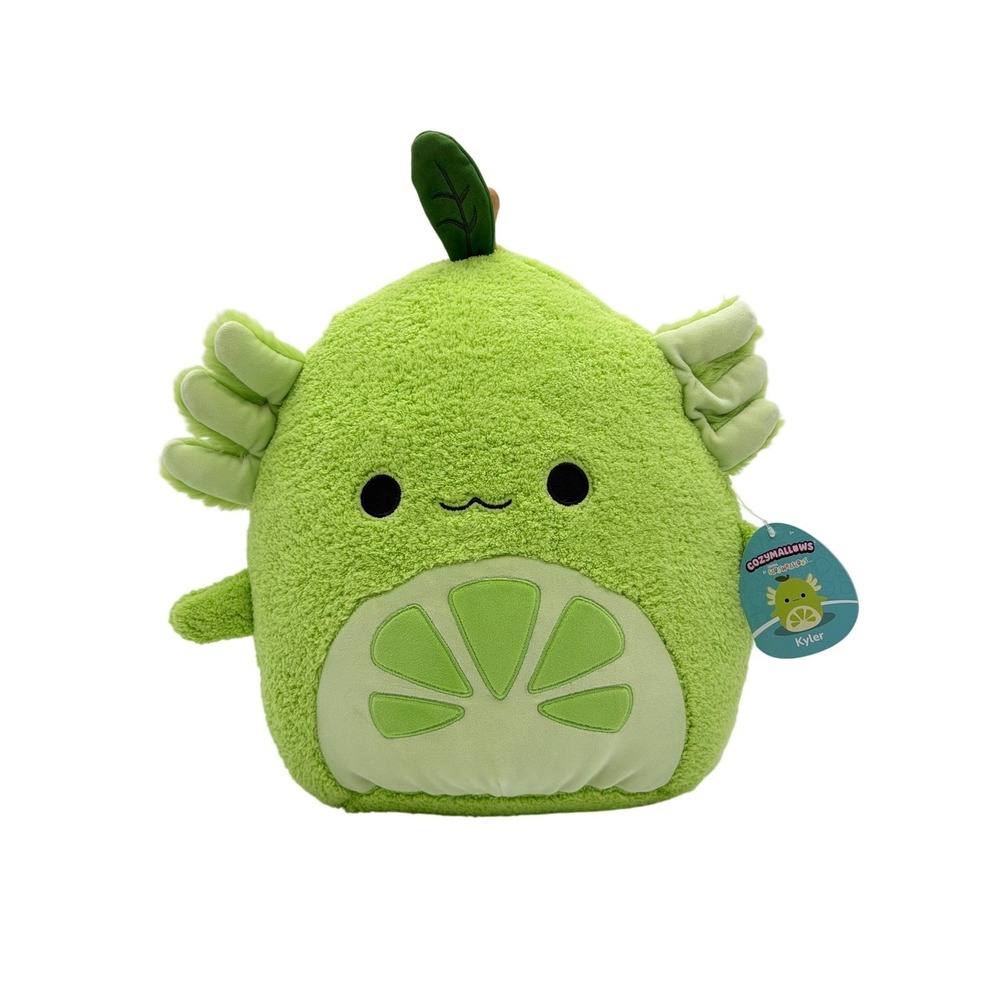 Squishmallows Cozymallows Kyler the Lime Axolotl 14" Soft Plush Kawaii Fruit NWT